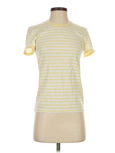 Pre-owned Marine Layer Short Sleeve Turtleneck In Yellow