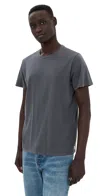 Marine Layer Signature Crew Tee Asphalt In Asphalt