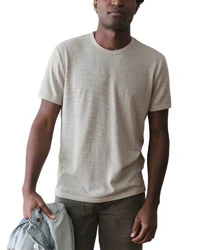 Marine Layer Signature Jacquard Crew Tee In Gray