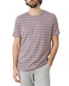 Marine Layer Signature Jacquard Crewneck Tee In Withered Rose Multi