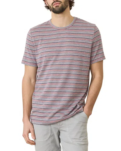 Marine Layer Signature Jacquard Crewneck Tee In Withered Rose Multi