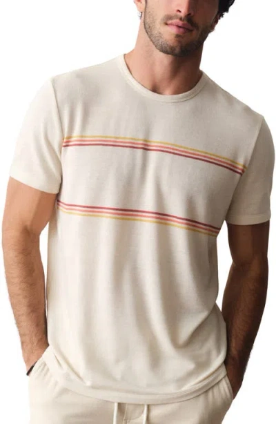 Marine Layer Signature Jacquard Crewneck T-shirt In Neutral