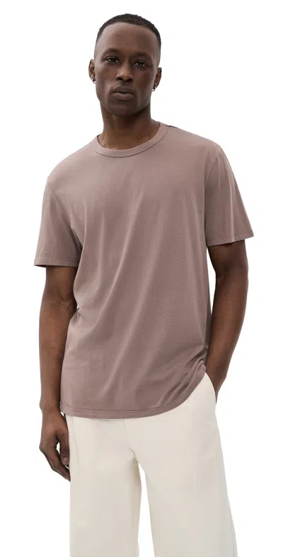 Marine Layer Signature Sea Change Crew Tee Coffee Quartz In Pink