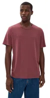 Marine Layer Signature Sea Change Crew Tee Pomegranate In Red
