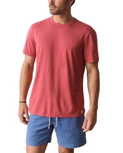 Marine Layer Signature Sea Change Crewneck T-shirt In Yellow