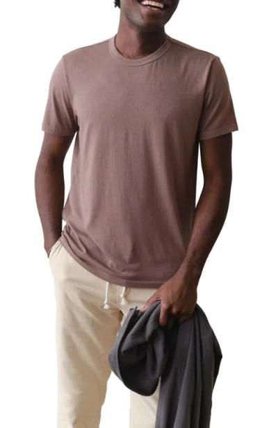 Marine Layer Signature Sea Change Crew Tee Coffee Quartz In Pink