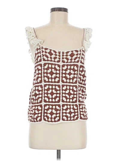 Pre-owned Marine Layer Sleeveless Blouse In Brown