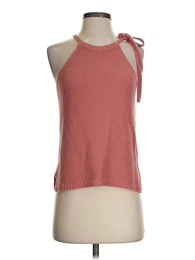 Pre-owned Marine Layer Sleeveless Top Red Halter Neckline Tops