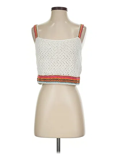 Pre-owned Marine Layer Sleeveless Top White Square Neckline Tops