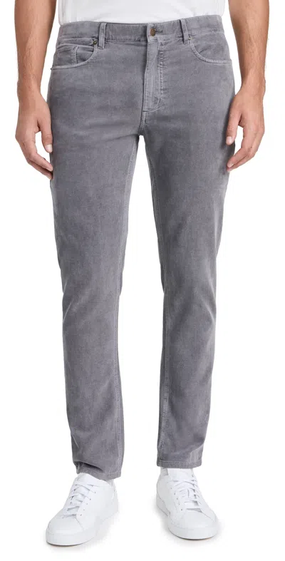 Marine Layer Slim Straight Corduroy 5 Pocket Pants Mid Grey