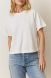Marine Layer Slub Cotton Crop T-shirt In Bright White