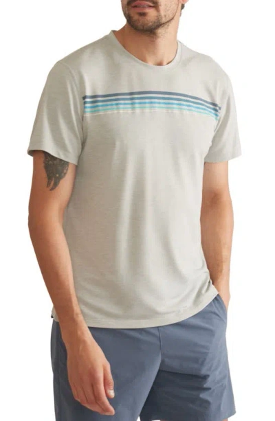 Marine Layer Sport Air Stripe T-shirt In Highstripe