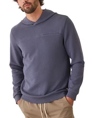 Marine Layer Sport Waffle Hoodie In China Blue