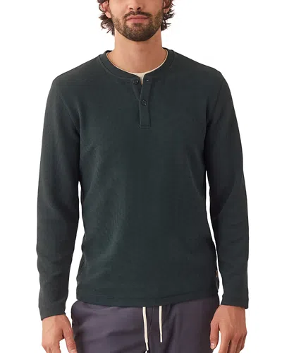 Marine Layer Sport Waffle Knit Henley In Greengable