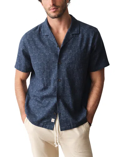 Marine Layer Stretch Selvage Resort Shirt In Blue