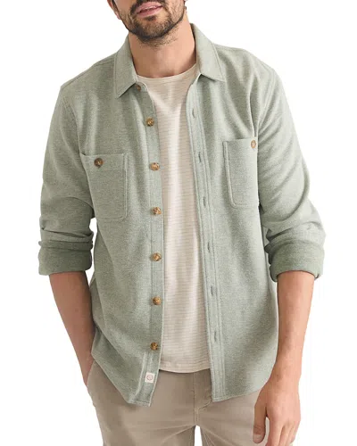 Marine Layer Stretch Twill Shirt In Vetiver