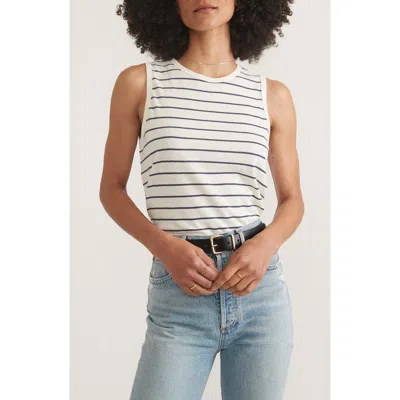 MARINE LAYER MARINE LAYER STRIPE HEMP & COTTON TANK