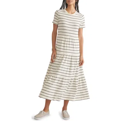 Marine Layer Stripe Tiered T-shirt Dress