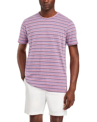 Marine Layer Striped Crewneck Tee In Purple Multi