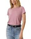 Marine Layer Striped Swing Crewneck Tee In Faded Rose