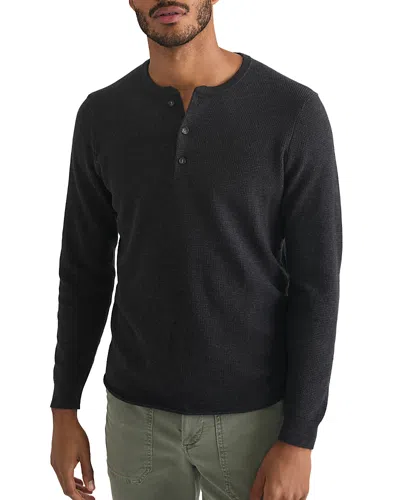 Marine Layer Sweater Henley In Black
