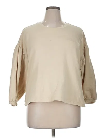Pre-owned Marine Layer Sweatshirt In Tan