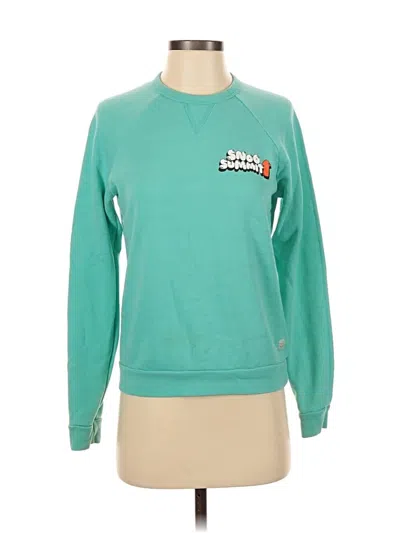 Pre-owned Marine Layer Sweatshirt In Teal