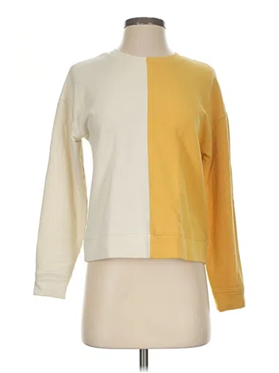 Pre-owned Marine Layer Sweatshirt In Yellow