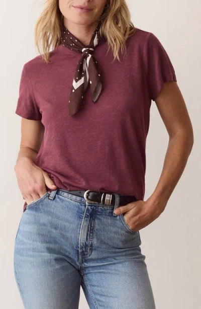 Marine Layer Swing Crewneck T-shirt In Cabernet