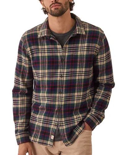 Marine Layer Tahoe Flannel Shirt In Multi Plaid