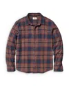 Marine Layer Tahoe Flannel Shirt In Navy Plaid