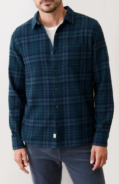 Marine Layer Tahoe Plaid Flannel Button-up Shirt In Blue