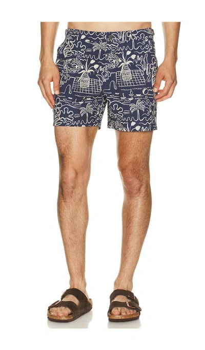 Marine Layer Tailored 5 Swim Trunk In Multi