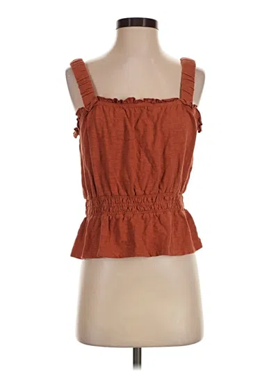 Pre-owned Marine Layer Tank Top Brown Strapless Neckline Tops