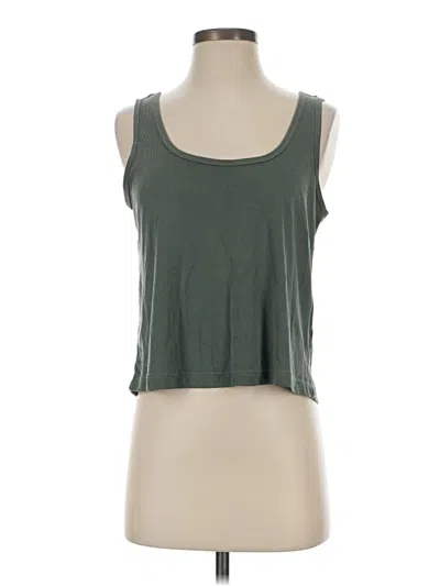 Pre-owned Marine Layer Tank Top Green Halter Neckline Tops