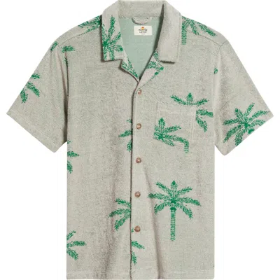 Marine Layer Terry Cloth Camp Shirt In Multi