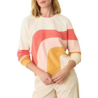 Marine Layer Terry Cotton Sweatshirt In Warm Wave
