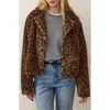Marine Layer Tessa Leopard Faux Fur Jacket In Multi