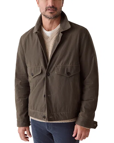 Marine Layer The Sawyer Waxed Cotton Trucker Jacket In Brown
