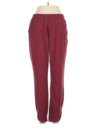 Pre-owned Marine Layer Track Pants In Burgundy