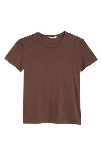 Marine Layer Tried And True Hemp & Cotton Crewneck T-shirt In Burgundy