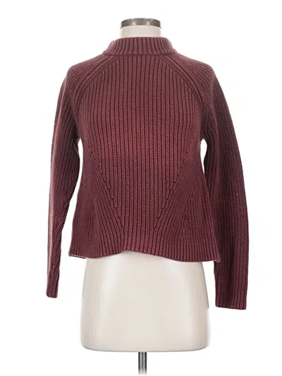 Pre-owned Marine Layer Turtleneck Sweater In Burgundy