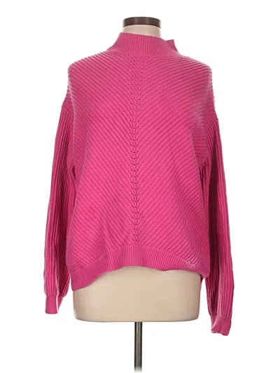 Pre-owned Marine Layer Turtleneck Sweater In Pink