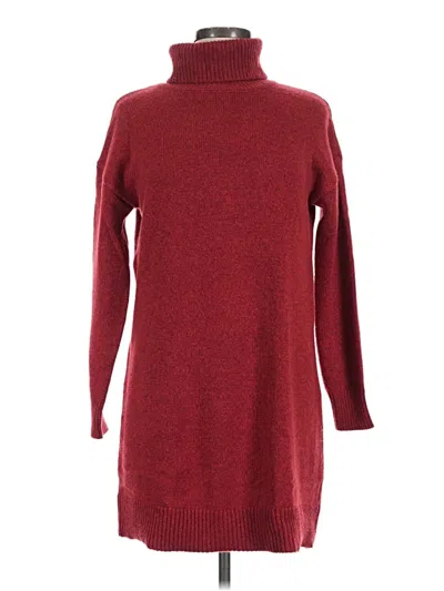 Pre-owned Marine Layer Turtleneck Sweater In Red