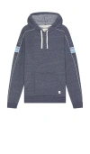 Marine Layer Updated Varsity Pullover Hoodie In 藏青色