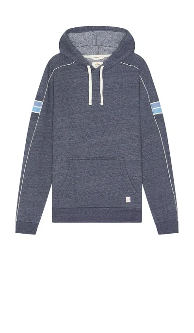 Marine Layer Updated Varsity Pullover Hoodie In Navy