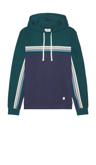 Marine Layer Varsity Hoodie In Green/ Navy