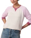 Marine Layer Varsity Raglan Sweatshirt In Faded Rose
