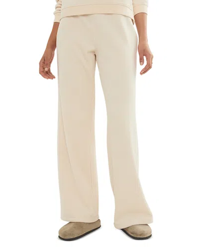 Marine Layer Velour Corduroy Flare Pants In Cream