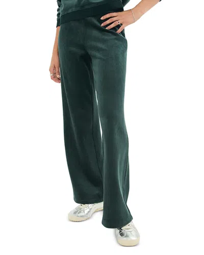 Marine Layer Velour Corduroy Flare Pants In Green